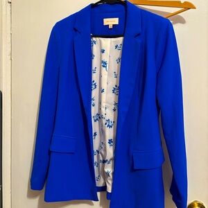 Blue 2 piece set blazer and shorts